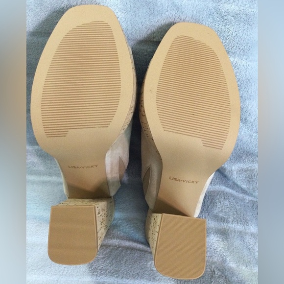 Lisa Vicky Joy Camel Kid Suede Platform Mules Size 9M - Picture 7 of 12